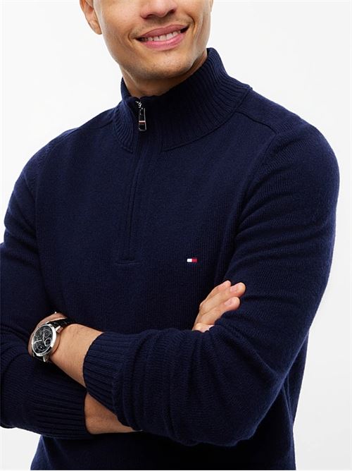 lambswool zip mock TOMMY HILFIGER | MW0MW36536DW5